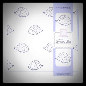 Muslin Swaddle with Hedgehog design